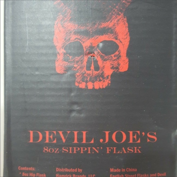 NIB Devil Joe 8 oz. Stainless Steel Flask Unisex - Picture 4 of 4